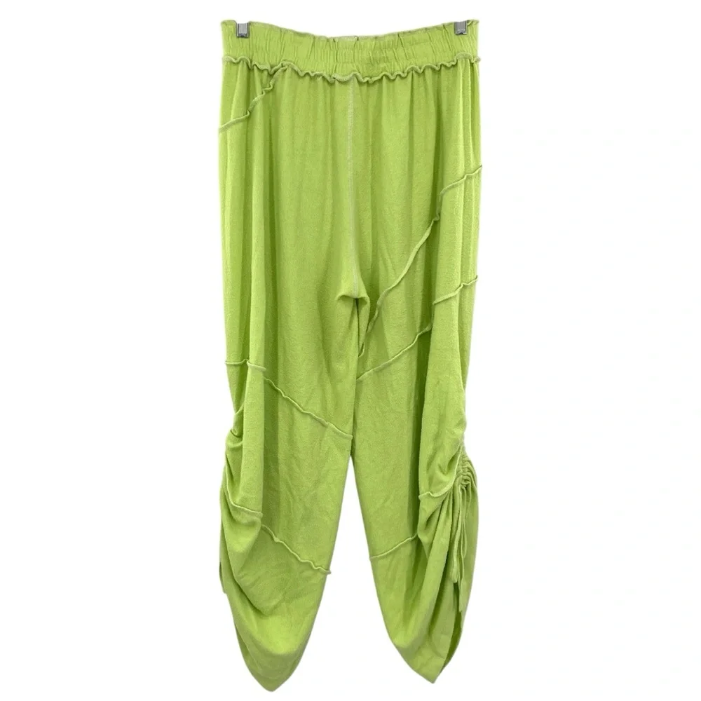Out From Under Urban Outfitters Green Ballon Cinched Fuzzy Lounge Pants - Picture 6 of 9